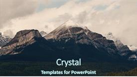  Presentation with banff national park - Presentation theme consisting of landscape panorama of banff national background and a wine colored foreground