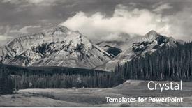  Presentation with banff national park - Theme consisting of landscape-panorama-of-banff-national background and a dark gray colored foreground