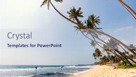  Presentation with sri lanka - Presentation with landscape-photo-of-exotic-beach background and a lemonade colored foreground
