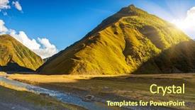  Presentation with scene - Slides with landscape relief - breathtaking scene of the main background and a tawny brown colored foreground