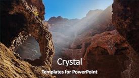  Presentation with island - Cool new slides with landscape relief - famous canyon masca at tenerife backdrop and a wine colored foreground