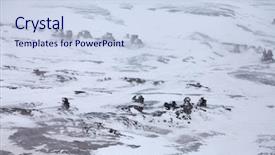  Presentation with blizzard - Amazing PPT layouts having landscape relief - rock pillars on severnaya zemlya backdrop and a sky blue colored foreground