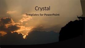  Presentation with wildlife goat - Amazing slides having landscape silhouette of mountain goat backdrop and a coral colored foreground