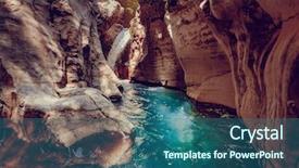  Presentation with rafting - Slides with landscape travel background holiday rafting background and a ocean colored foreground