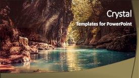  Presentation with mountain water - Audience pleasing theme consisting of landscape travel background holiday rafting backdrop and a wine colored foreground