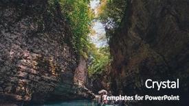  Presentation with sport blue - Amazing slide deck having landscape travel background holiday rafting backdrop and a wine colored foreground