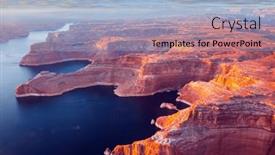  Presentation with sandstone - Presentation theme having landscape-under-the-wing background and a light blue colored foreground