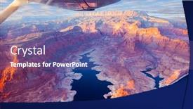  Presentation with sandstone - Presentation having landscape-under-the-wing background and a violet colored foreground