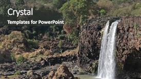  Presentation with ethiopia - Colorful presentation theme enhanced with landscape view near blue nile backdrop and a dark gray colored foreground