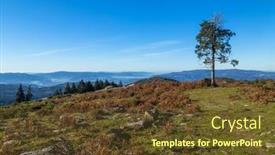  Presentation with mountain view - Presentation consisting of landscape-view-of-mountain background and a tawny brown colored foreground