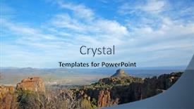  Presentation with desolation - Presentation enhanced with landscape-view-of-the-scenic background and a light blue colored foreground