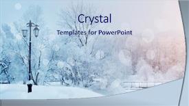  Presentation with winter scene - Slides consisting of landscape winter trees in wonderland background and a sky blue colored foreground