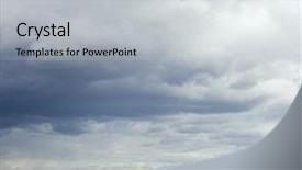  Presentation with country - PPT theme enhanced with landscape with a dark sky and a country road background and a light gray colored foreground