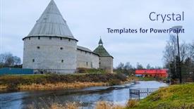  Presentation with landscape - Audience pleasing slide deck consisting of landscape-with-a-picture backdrop and a sky blue colored foreground