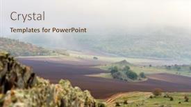  Presentation with sky - Theme having landscape-with-beautiful-cloudy-sky background and a sky blue colored foreground