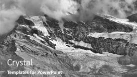  Presentation with mountain lake - Presentation consisting of landscape-with-bluemlisalp-mountain-between background and a gray colored foreground