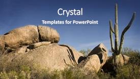  Presentation with boulder - Theme featuring landscape with copy space area background and a  colored foreground