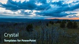  Presentation with height - Slides having scary hills - landscape with dead forest background and a wine colored foreground