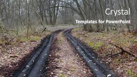  Presentation with dirt - Audience pleasing PPT layouts consisting of landscape-with-dirt-road backdrop and a gray colored foreground