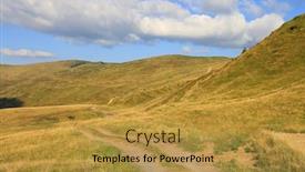  Presentation with dirt - PPT layouts having landscape-with-dirt-road background and a gold colored foreground