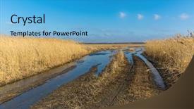  Presentation with dirt - Colorful PPT layouts enhanced with landscape with dirty road wit backdrop and a teal colored foreground