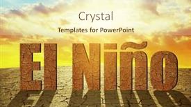  Presentation with climate change - Presentation theme enhanced with landscape-with-dry-cracked-soil background and a cream colored foreground