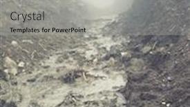  Presentation with fog - Slides enhanced with landscape with fog over land background and a light gray colored foreground