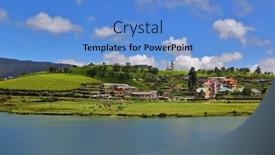  Presentation with sri lanka - Presentation design having landscape-with-gregory-lake background and a teal colored foreground