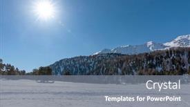  Presentation with snow - Cool new PPT theme with landscape-with-lots-of-snow backdrop and a gray colored foreground