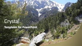  Presentation with mountains - Slides featuring landscape-with-majestic-tahtali-dagi background and a tawny brown colored foreground