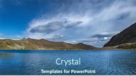  Presentation with mountain lake - Audience pleasing PPT theme consisting of landscape with mountain lake urup lakes from which the river originates left urup caucasus mountains karachay-cherkessia russia backdrop and a ocean colored foreground