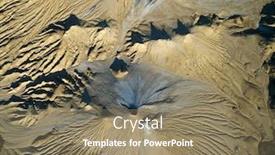  Presentation with volcanoes - Presentation design having landscape with muddy volcanoes from berca region buzau county romania - aerial view background and a coral colored foreground