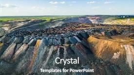  Presentation with rock - PPT layouts featuring landscape with multicolored rock dumps background and a  colored foreground