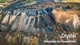  Presentation with rock - Amazing theme having landscape with multicolored rock dumps backdrop and a  colored foreground