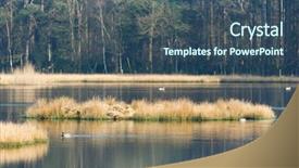  Presentation with nature - Amazing presentation theme having landscape-with-nature-fen backdrop and a ocean colored foreground
