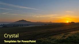  Presentation with czech republic - Presentation with landscape-with-nepomuk-castle-near background and a wine colored foreground