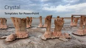  Presentation with pink sky - Beautiful PPT layouts featuring landscape-with-old-piles backdrop and a light blue colored foreground