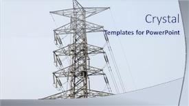  Presentation with power - Presentation with landscape-with-power-line background and a sky blue colored foreground