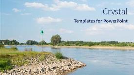  Presentation with landscape - Amazing theme having landscape-with-river-in-holland backdrop and a sky blue colored foreground