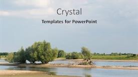  Presentation with landscape - Cool new slides with landscape-with-river-in-holland backdrop and a sky blue colored foreground