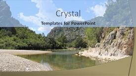  Presentation with landscape - PPT layouts with landscape-with-river-on-acient background and a light blue colored foreground