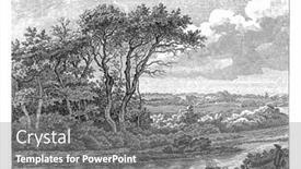  Presentation with doing the right thing - PPT theme having landscape-with-river-three-figures background and a gray colored foreground