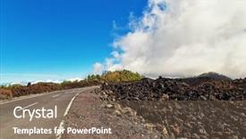  Presentation with shenandoah national park big meadows - Colorful presentation design enhanced with landscape with road in teide backdrop and a  colored foreground