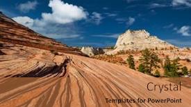  Presentation with national - Colorful slide deck enhanced with landscape-with-rock-formations backdrop and a coral colored foreground