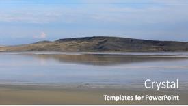  Presentation with mountain lake - Slide set enhanced with landscape-with-salt-lake background and a gray colored foreground