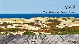  Presentation with cape cod - PPT theme consisting of landscape with sand dunes at cape cod massachusetts usa background and a light blue colored foreground