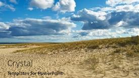  Presentation with cape cod - Beautiful PPT theme featuring landscape with sand dunes at cape cod massachusetts usa backdrop and a coral colored foreground