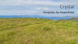  Presentation with county cork - Theme featuring landscape-with-sheep-in-beara background and a light blue colored foreground