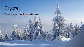  Presentation with pigeon ford mountains - Beautiful slide deck featuring landscape with snowdrifts sunny weather backdrop and a light blue colored foreground