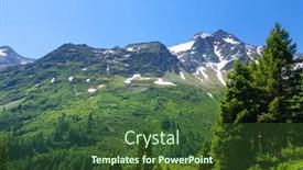  Presentation with switzerland - Presentation featuring landscape-with-snowy-alps-mountains background and a tawny brown colored foreground